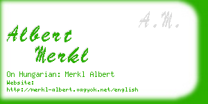 albert merkl business card